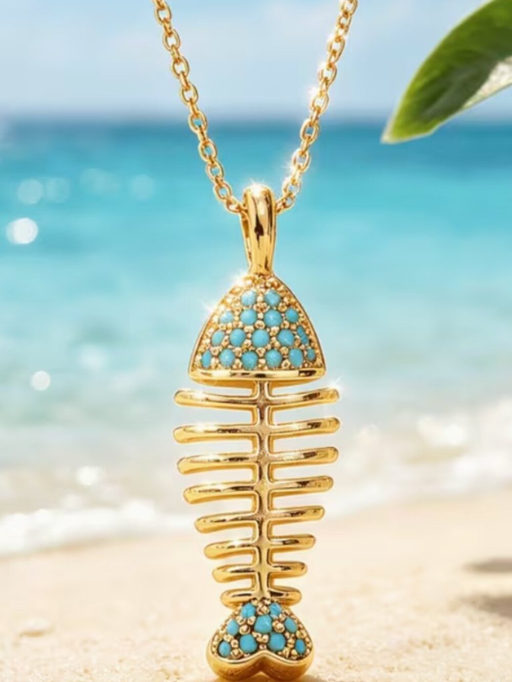 Stainless Steel Chain Ocean-style Fish Pendant Women's Fashion Necklace